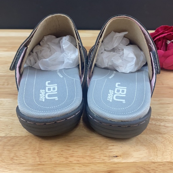 Jambu JBU Sport Grey Wildflower Two Strap Slide Sandal, 6.5M - Picture 5 of 8